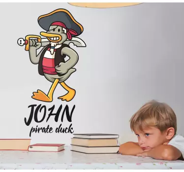 Wandtattoo kinderzimmer piratenente charakter - TenStickers