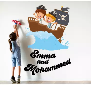Wandtattoo kinderzimmer piratenschiff abenteuer - TenStickers