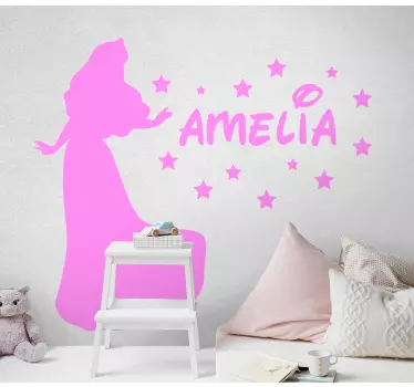 Wandtattoo kinderzimmer prinzessinnen silhouette - TenStickers