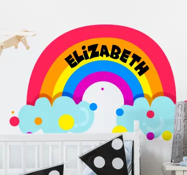 Wandtattoo kinderzimmer regenbogen name nach wunsch - TenStickers