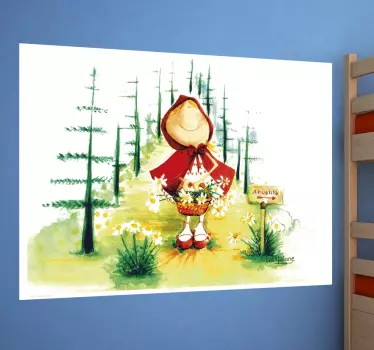 Wandtattoo Kinderzimmer Rotkäppchen - TenStickers
