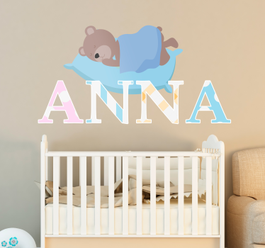 Wandtattoo baby schlafender bär charakter - TenStickers