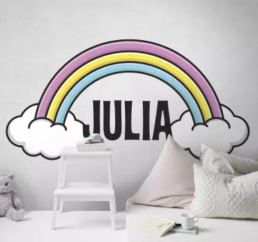 Wandtattoo kinderzimmer spektrum mit wolken - TenStickers