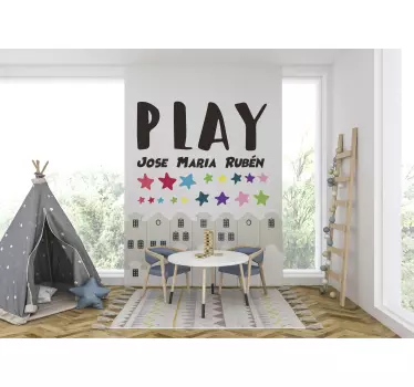 Wandtattoo kinderzimmer spiel individuell gestalten - TenStickers