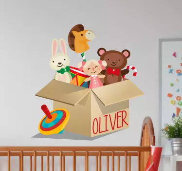 Wandtattoo kinderzimmer spielzeugkisten abenteuer - TenStickers