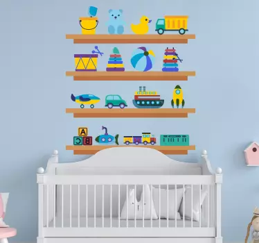 Wandtattoo baby spielregal dekor - TenStickers