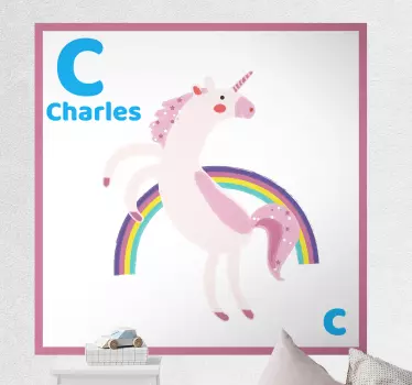 Wandtattoo kinderzimmer süße einhorn fantasie - TenStickers