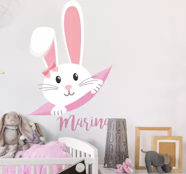 Wandtattoo baby süßes kaninchen motiv - TenStickers
