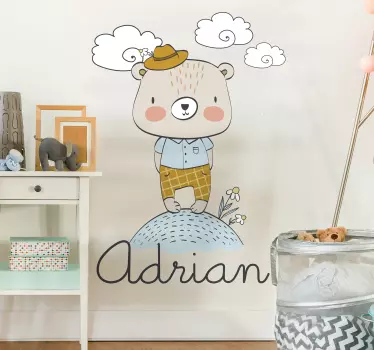Wandtattoo Kinderzimmer süßer bärencharakter - TenStickers