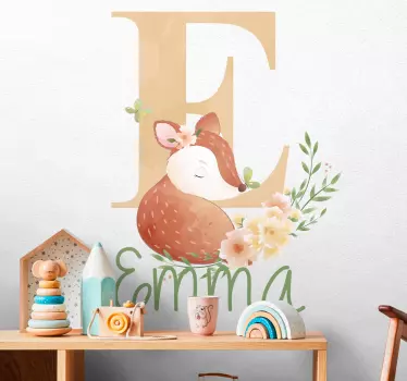 Wandtattoo kinderzimmer süßer fuchs - TenStickers