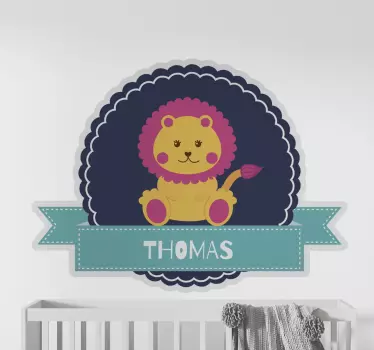Wandtattoo kinderzimmer süßes löwen design - TenStickers