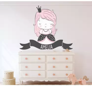 Wandtattoo kinderzimmer süßes prinzessinnen design - TenStickers