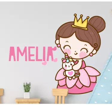 Wandtattoo kinderzimmer süßes prinzessinnenmotiv - TenStickers