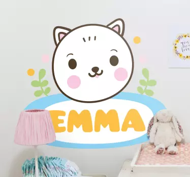 Wandtattoo Kinderzimmer süßes tiergesicht - TenStickers