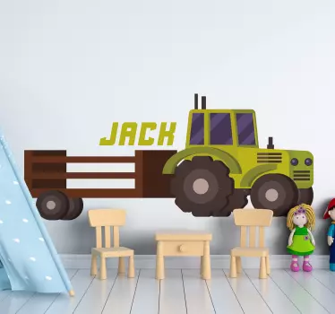 Wandtattoo kinderzimmer traktor für kinder - TenStickers