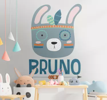 Wandtattoo kinderzimmer verspielt tiergesicht - TenStickers