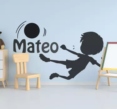 Wandtattoo kinderzimmer verspielte silhouette name - TenStickers