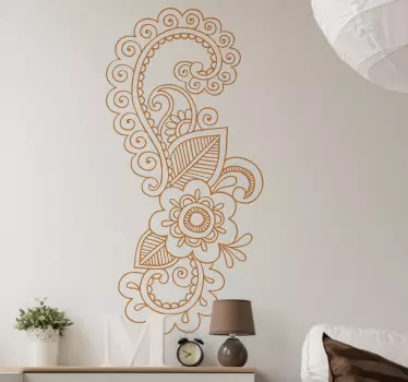 Wandtattoo Schlafzimmer klassische Blumenranke - TenStickers