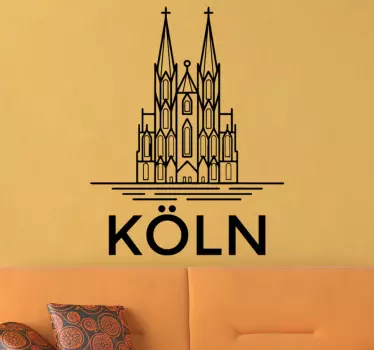 Wandtattoo Wohnzimmer Kölner Dom - TenStickers