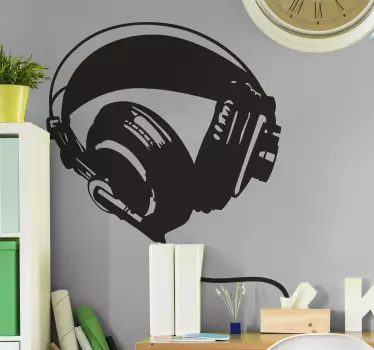 Wandtattoo Jugendzimmer Kopfhörer - TenStickers