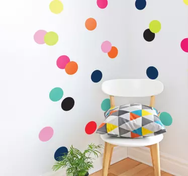 Wandtattoo Kinderzimmer mit bunten Kreise - TenStickers