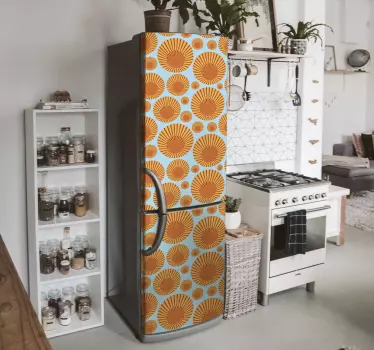 Folie Kühlschrank kreisförmiger musterakzent - TenStickers