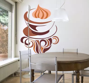 Wandtattoo Küche Cappuchino - TenStickers