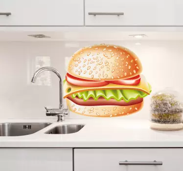 Wandtattoo Küche Cheeseburger - TenStickers