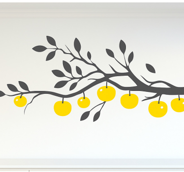 Wandtattoo küche gelber obstbaum - TenStickers