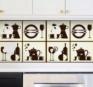Wandtattoo Küche Genießergetränke - TenStickers