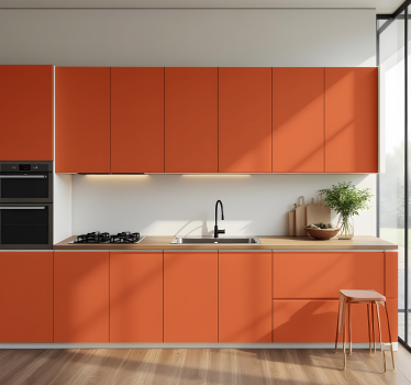 Wandtattoo Küche glänzende orange farbe - TenStickers
