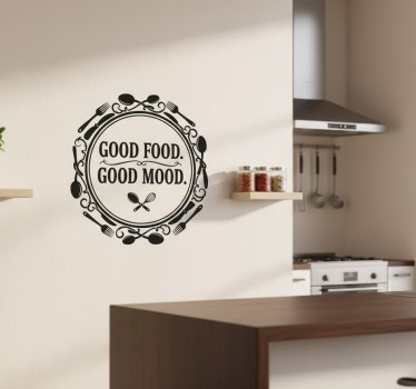 Wandtattoo küche retro liebeserklärung fürs kochen - TenStickers