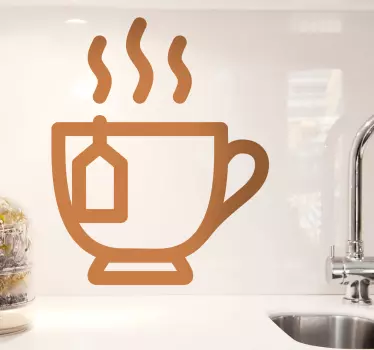 Wandtattoo Küche Teetasse - TenStickers