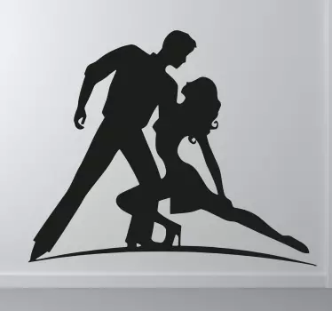 Wandtattoo Wohnzimmer Latino Tanzpaar - TenStickers