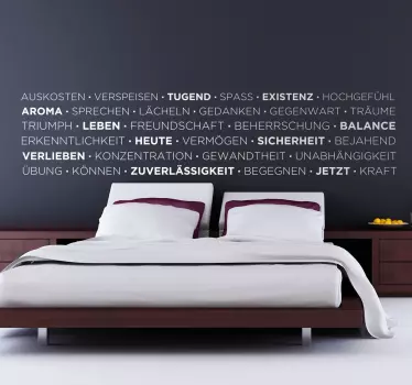 Wandtattoo Wohnzimmer modern Lebensweisheiten - TenStickers