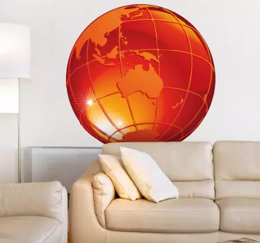 Wandtattoo leuchtender Globus - TenStickers