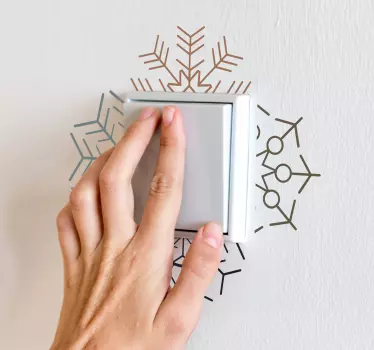 Wandtattoo Lichtschalter Schneeflocke - TenStickers