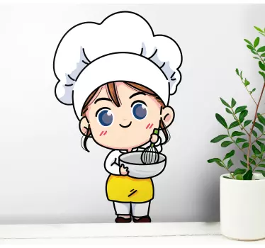 Wandtattoo Mädchen, das eine peitsche hält - TenStickers
