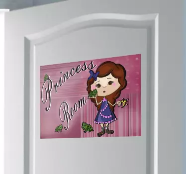 Türaufkleber Prinzessin Englisch Kinder - TenStickers