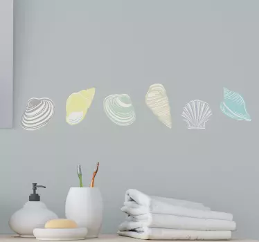 Wandtattoo Maritim Schöne muschelcreme - TenStickers