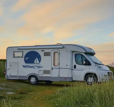 Sonnenuntergang am Strand Wohnmobil Aufkleber - TenStickers