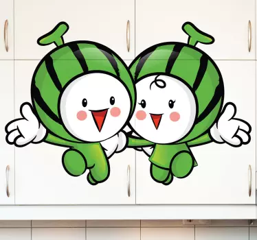 Wandtattoo Melonen Freunde - TenStickers
