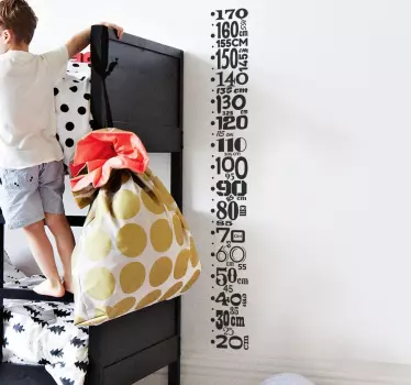 Wandtattoo Messlatte Zahlen Design - TenStickers