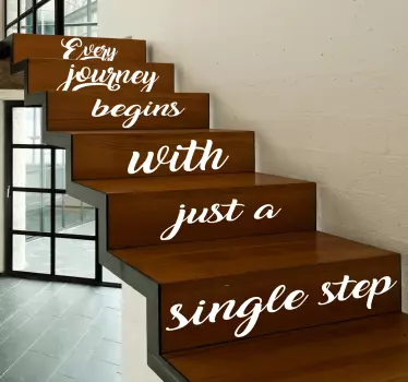Treppenaufkleber Motivationsspruch - TenStickers