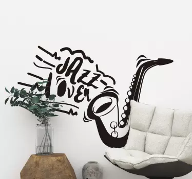 Wandtattoo Musik jazz-liebhaber-saxophon-design - TenStickers