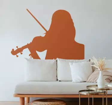 Wandtattoo musik musiker silhouette kunst - TenStickers