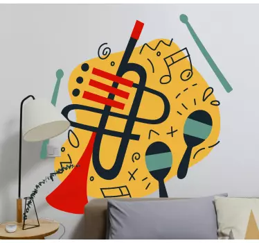 Wandtattoo musik musikinstrumente gruppe - TenStickers