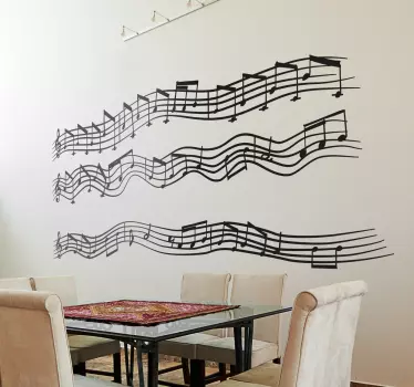Wandtattoo Musiknoten - TenStickers