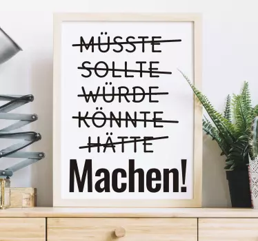 Wandtattoo Jugendzimmer Müsste Sollte Würde...Machen - TenStickers
