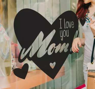 Wandtattoo Muttertag Love you Mom - TenStickers